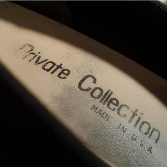 PRIVATE COLLECTION ♡ Absolutely Gorgeous EXPRESSO Black Velvet Heels 5.5B - Picture 10 of 17